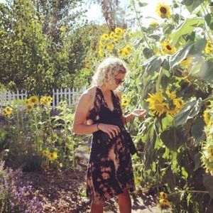 Hand dyed halter dress